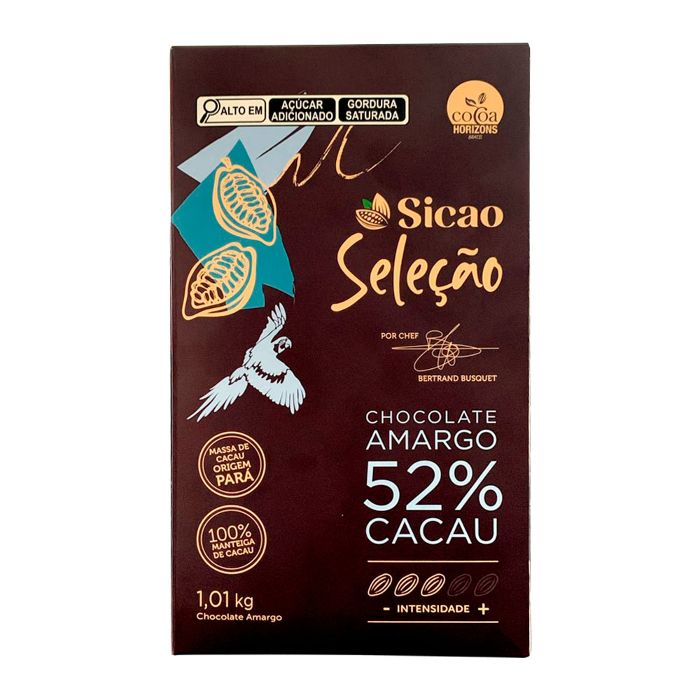 Imagem de Chocolate Seleção Amargo 52% Cacau 1,01kg 7015799 - SICAO